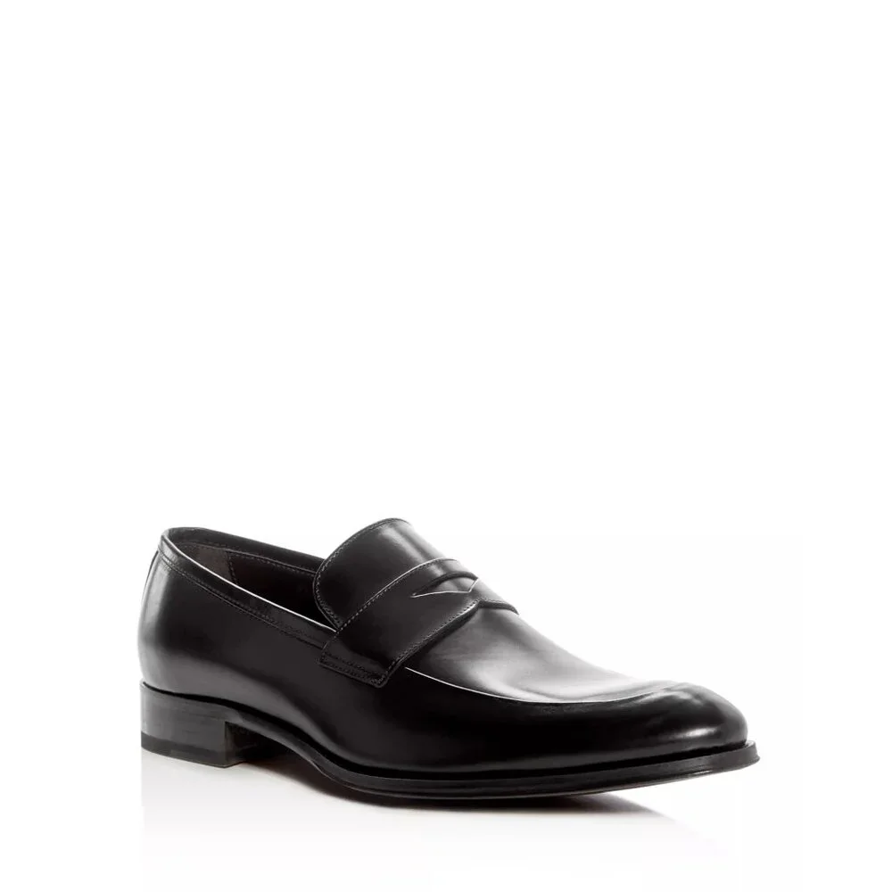 To Boot New York Black Leather Loafers By Adam Derrick Size 13 Made In Italy
